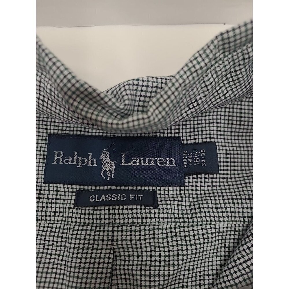 Ralph Lauren Classic Fit Button Down Shirt Men's Size 34/35 16.5 Checkered - Picture 8 of 8